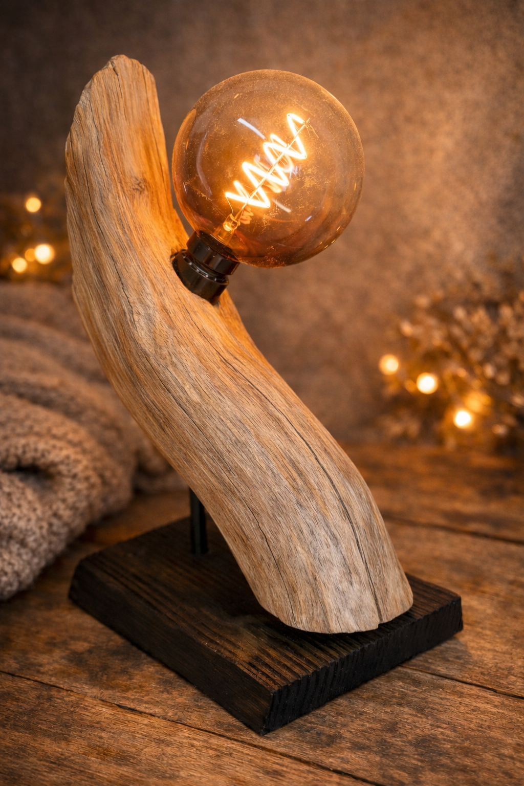 Clairière - Lampe de table en hêtre massif