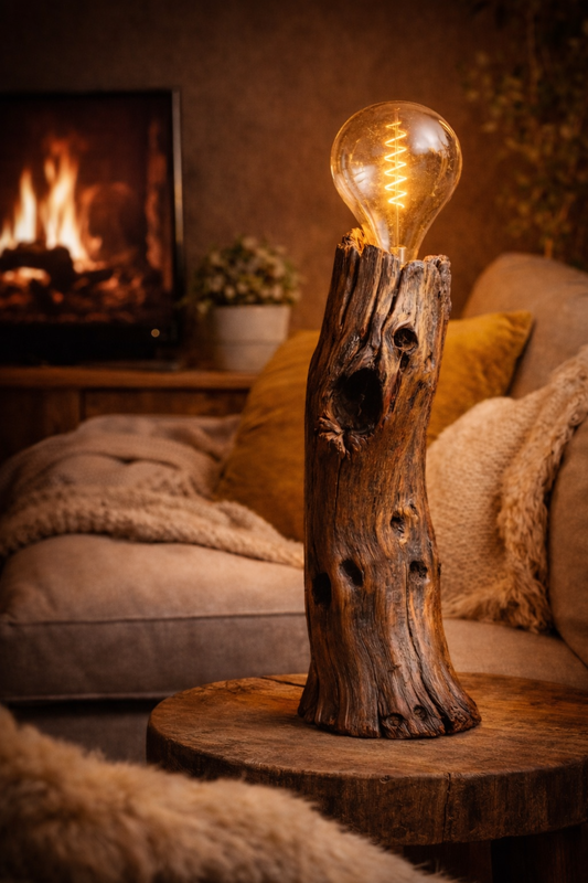 Aura - Lampe à poser en chêne massif